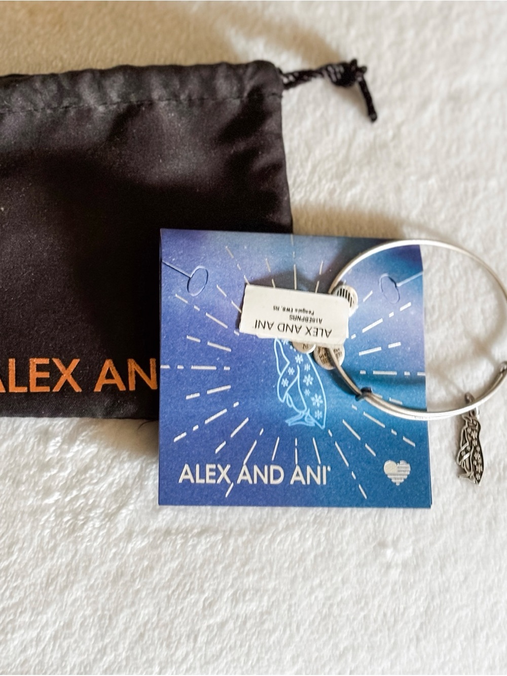 NWT! Alex and Ani Penguin Charm Bangle Bracelet - 2018 - Silver